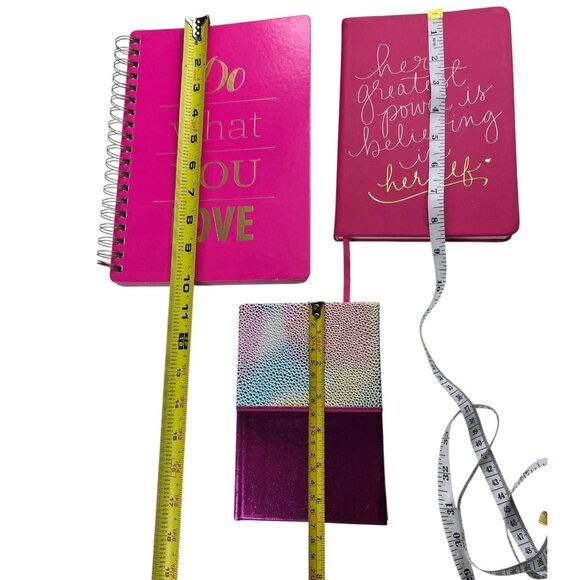 Barbiecore Pink Notebooks Journals Lot of Three (3) Various Sizes - Picture 3 of 14